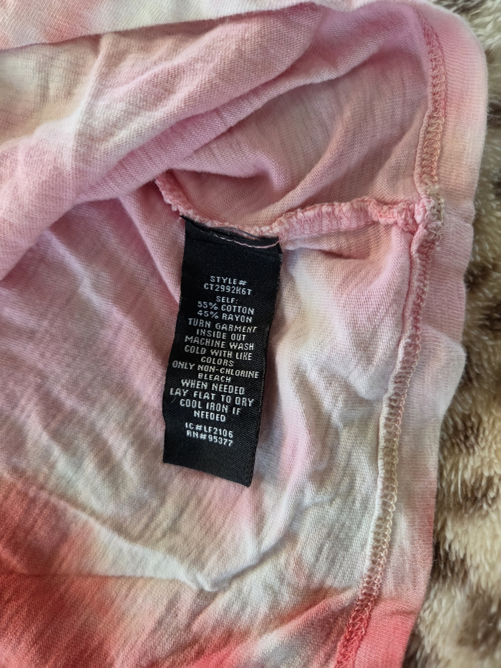 Sanctuary Pink and Beige Tie-Dye Knot Front Tee - Picture 8 of 8